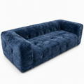 Canapé compressible K-30 en chenille bleu
