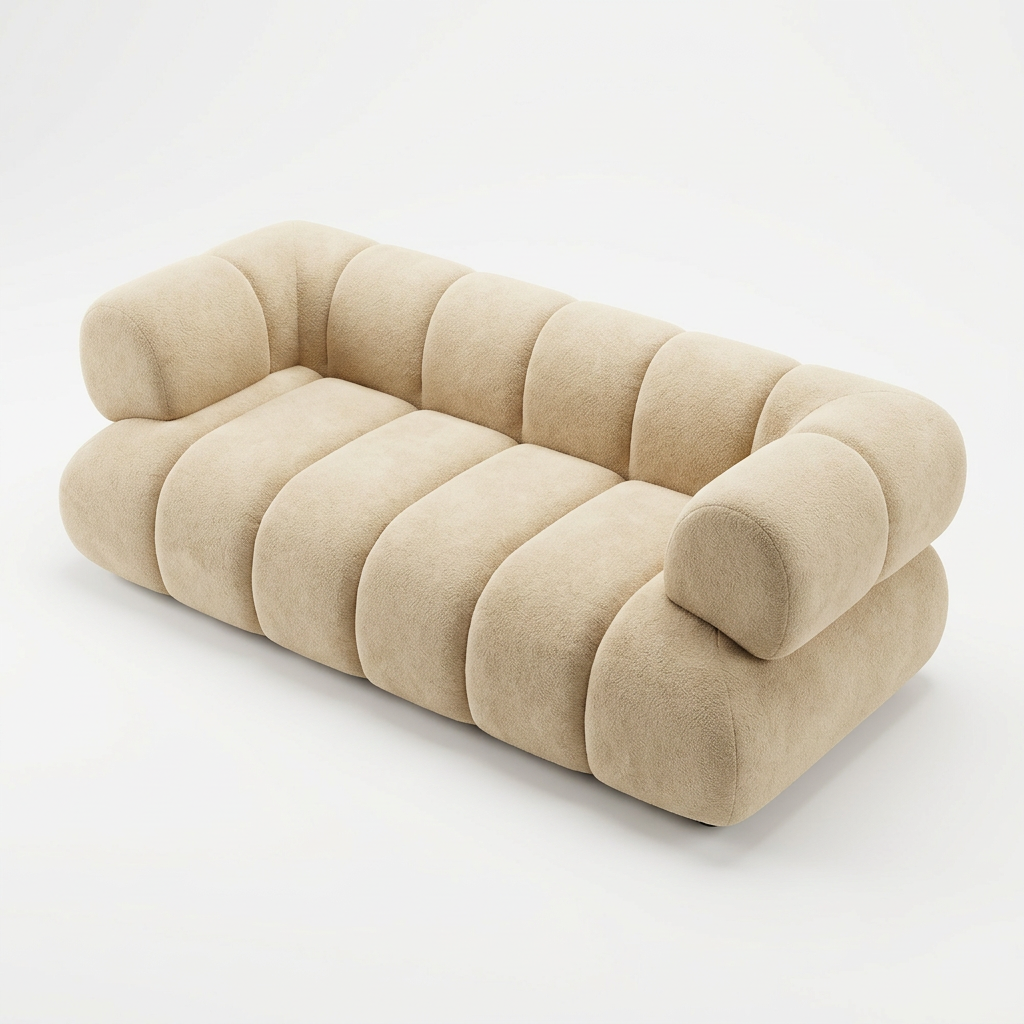 Canapé K-41 beige vu légèrement de dessus