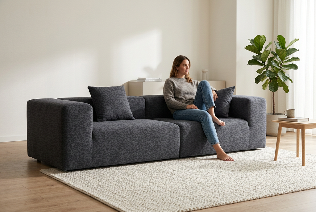 Canapé K15 dans un salon avec une personne assise